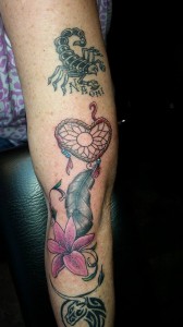 heart-dreamcatcher-lilyflower-tattoo  